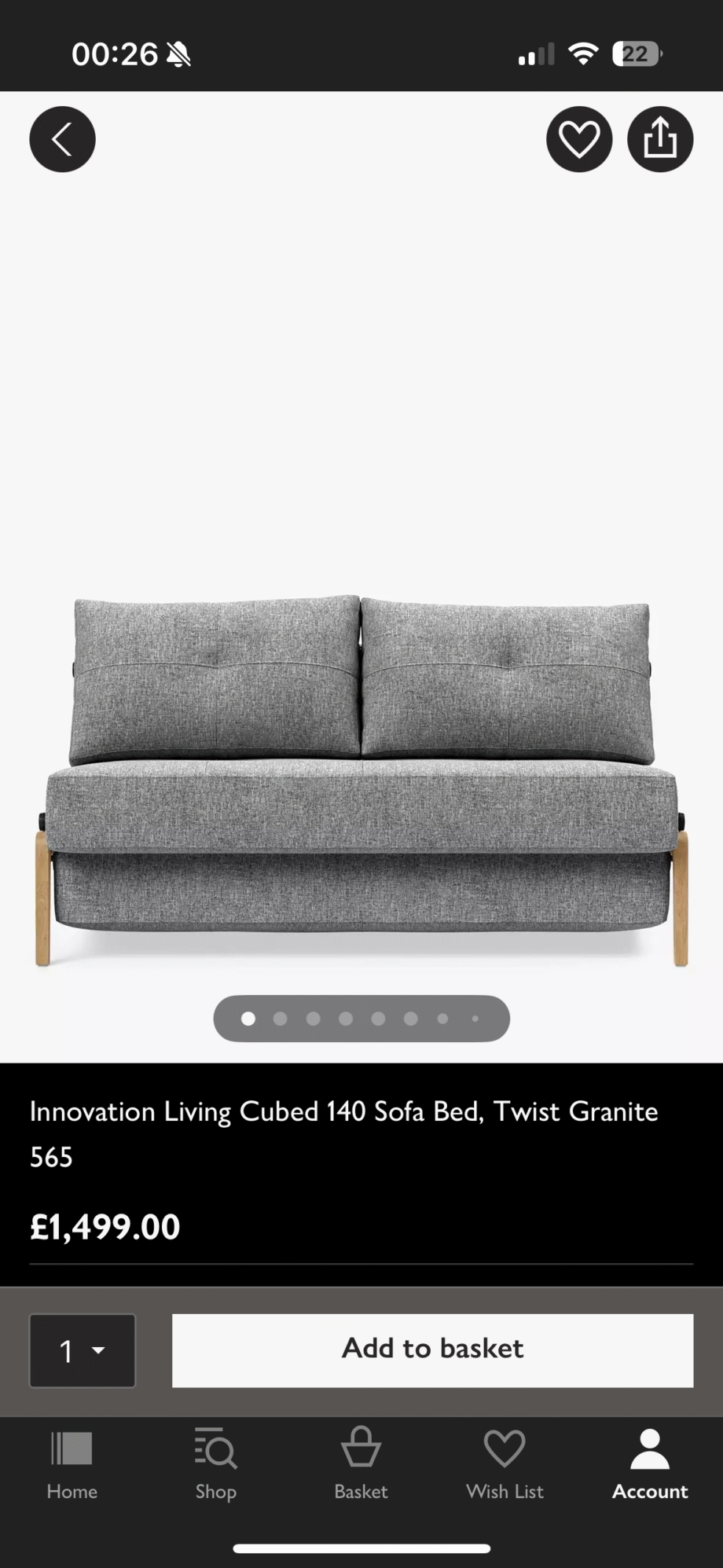 John Lewis sofa Bed