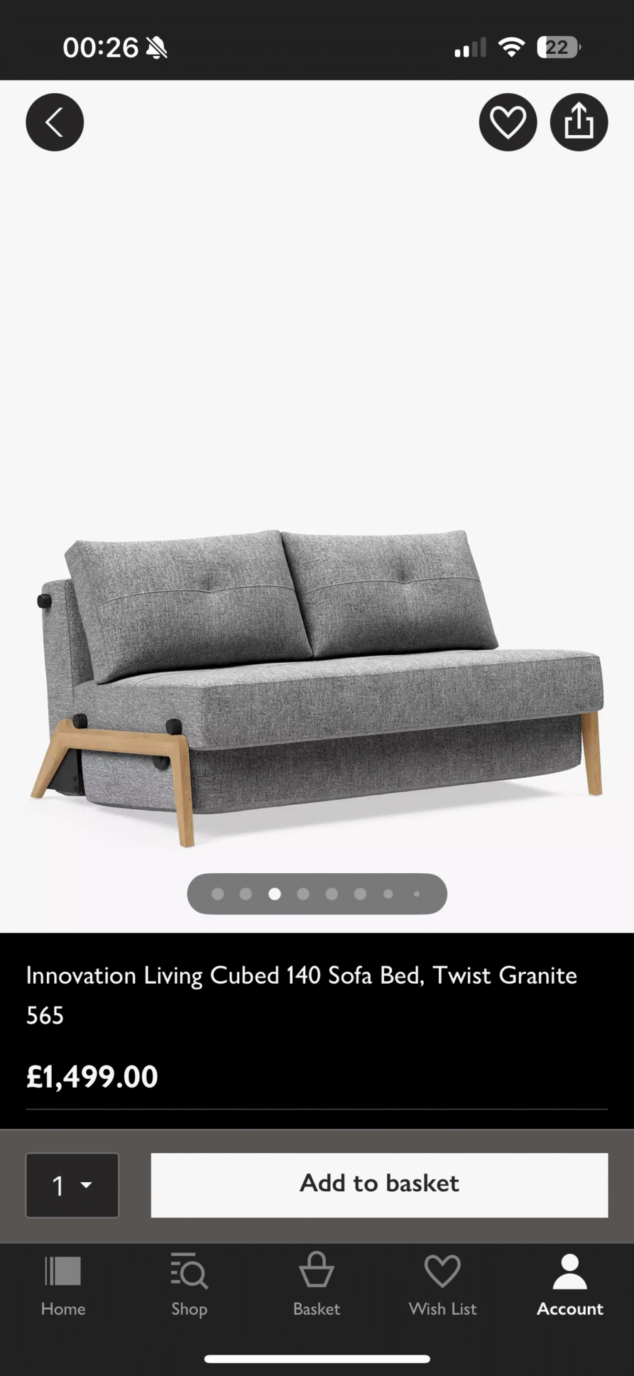 John Lewis sofa Bed