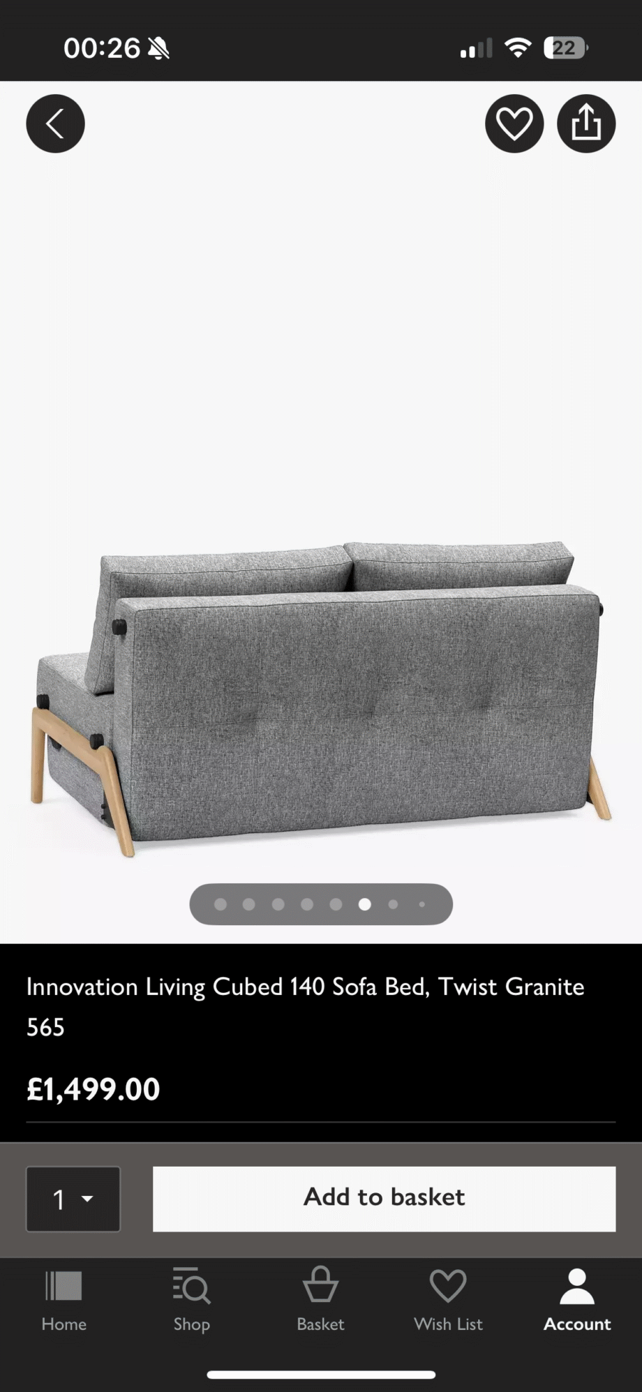 John Lewis sofa Bed