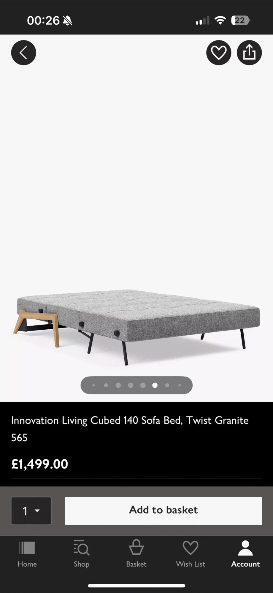 John Lewis sofa Bed