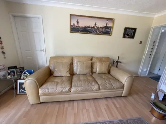 Duresta beige sofa set with arm chairs
