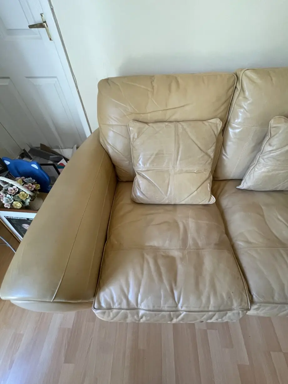 Duresta beige sofa set with arm chairs