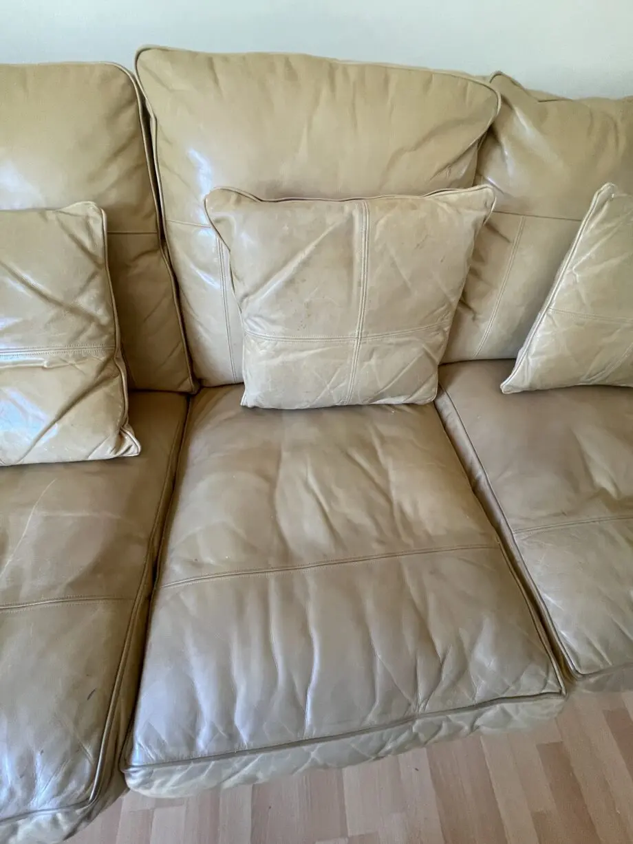 Duresta beige sofa set with arm chairs