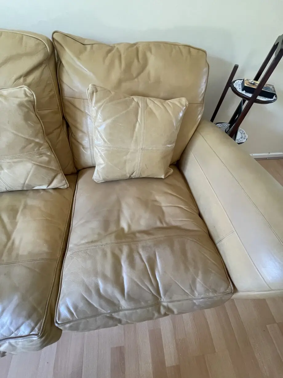 Duresta beige sofa set with arm chairs
