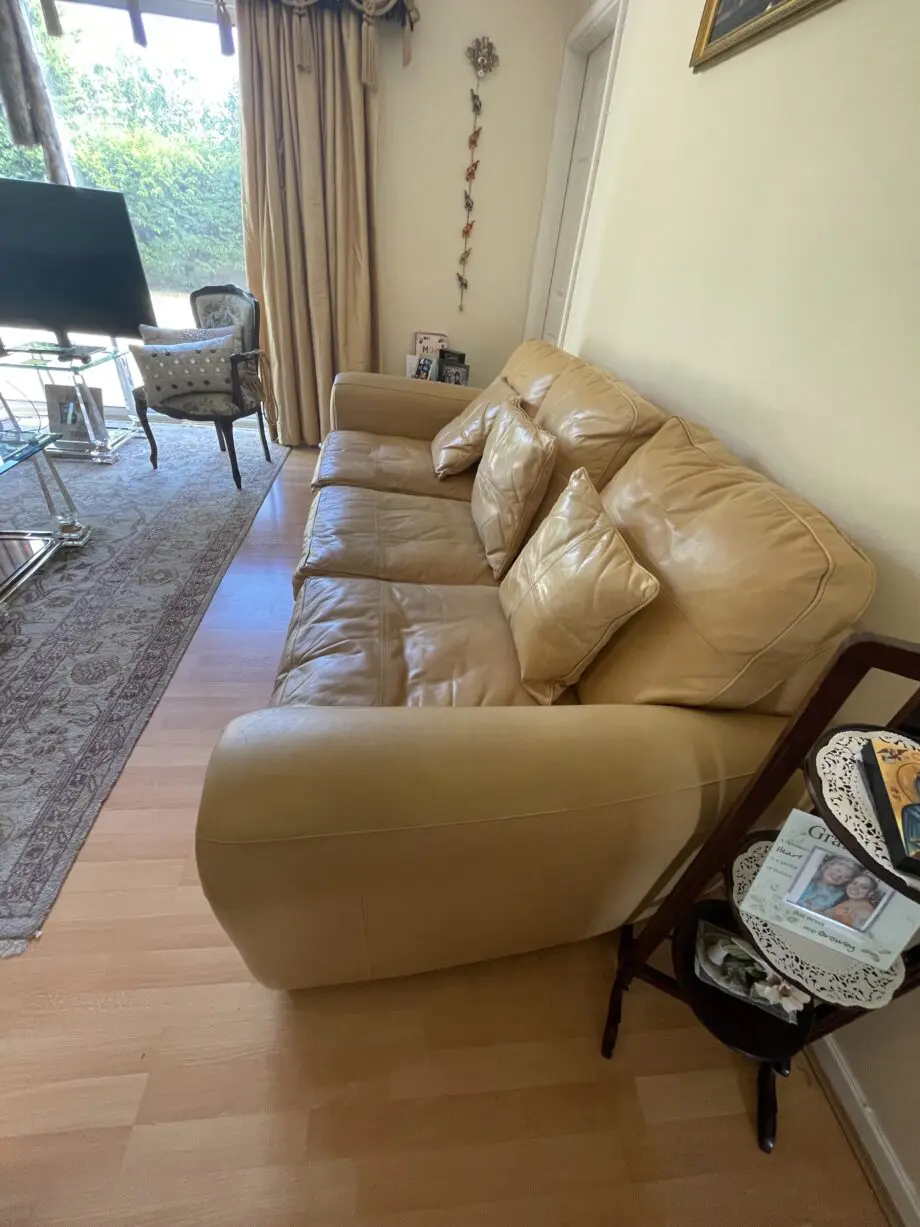 Duresta beige sofa set with arm chairs