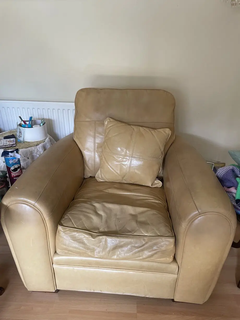 Duresta beige sofa set with arm chairs