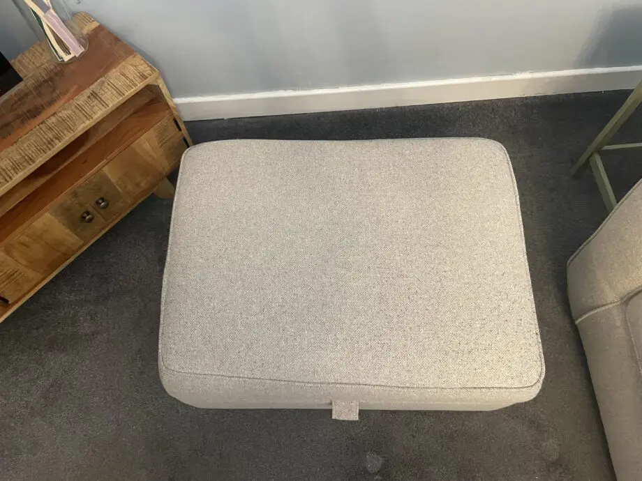 DFS Oatmeal 4 Seater Sofa Benita and oatmeal footstool