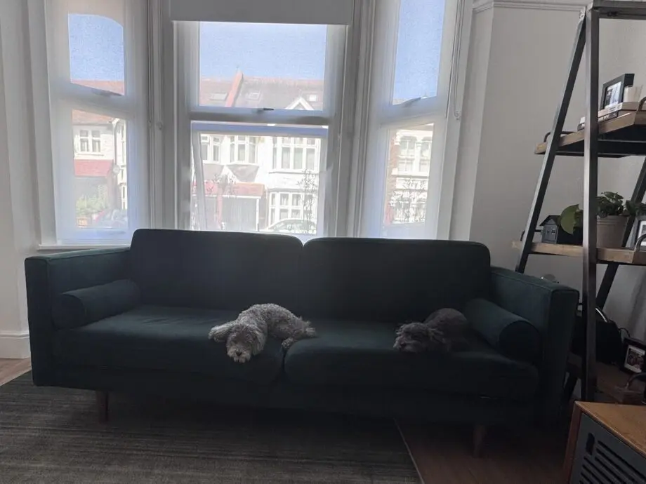 Green 3 seater sofa couch