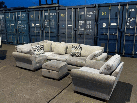 Cream/white corner sofa set