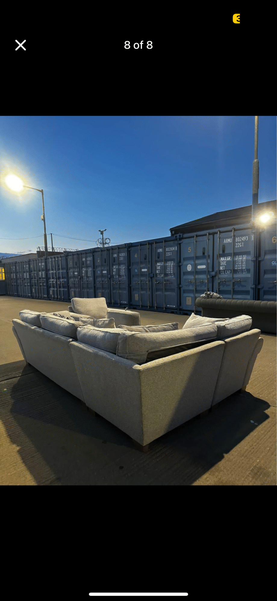 Cream/white corner sofa set
