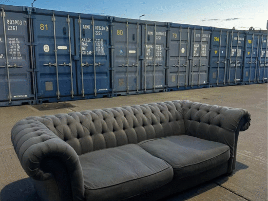 Grey 2 seater Chesterfeild