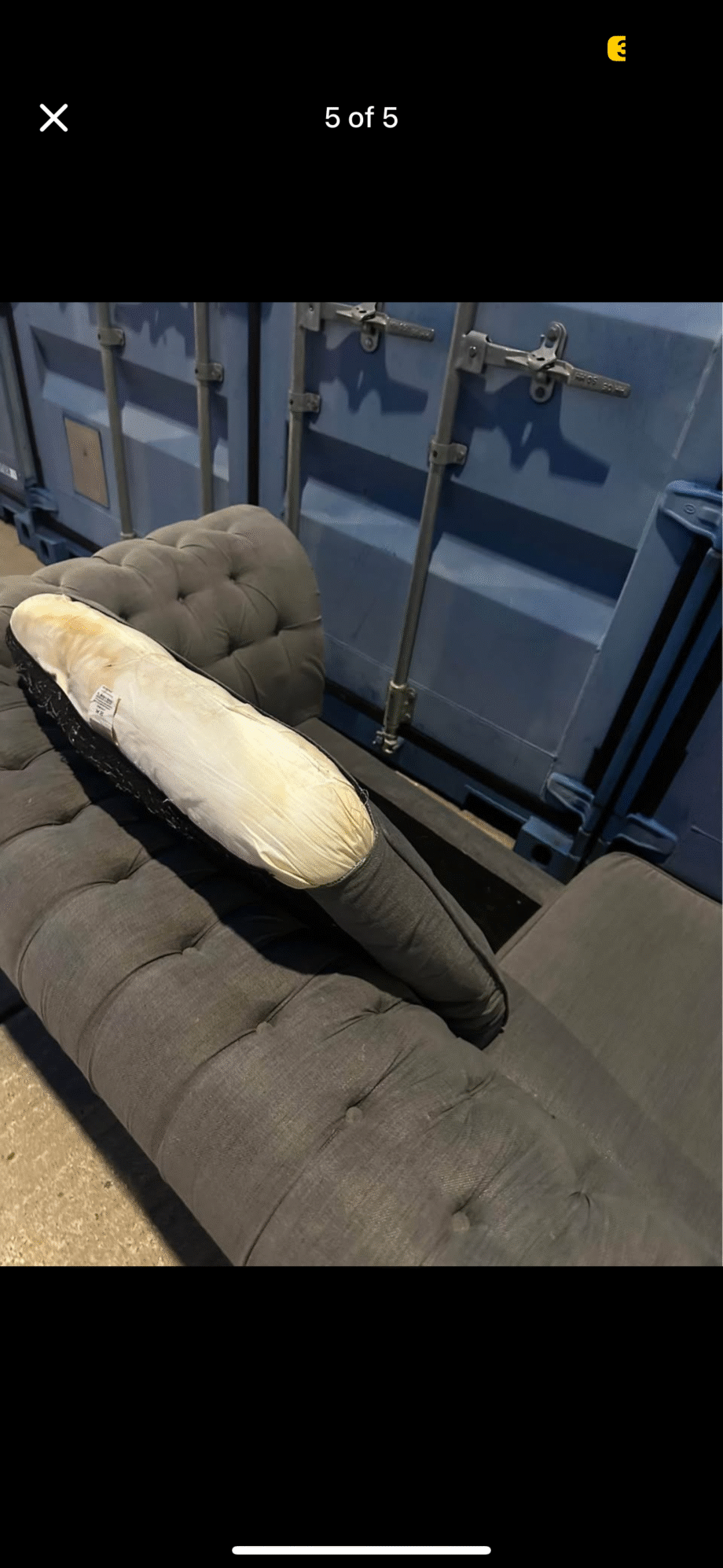 Grey 2 seater Chesterfeild