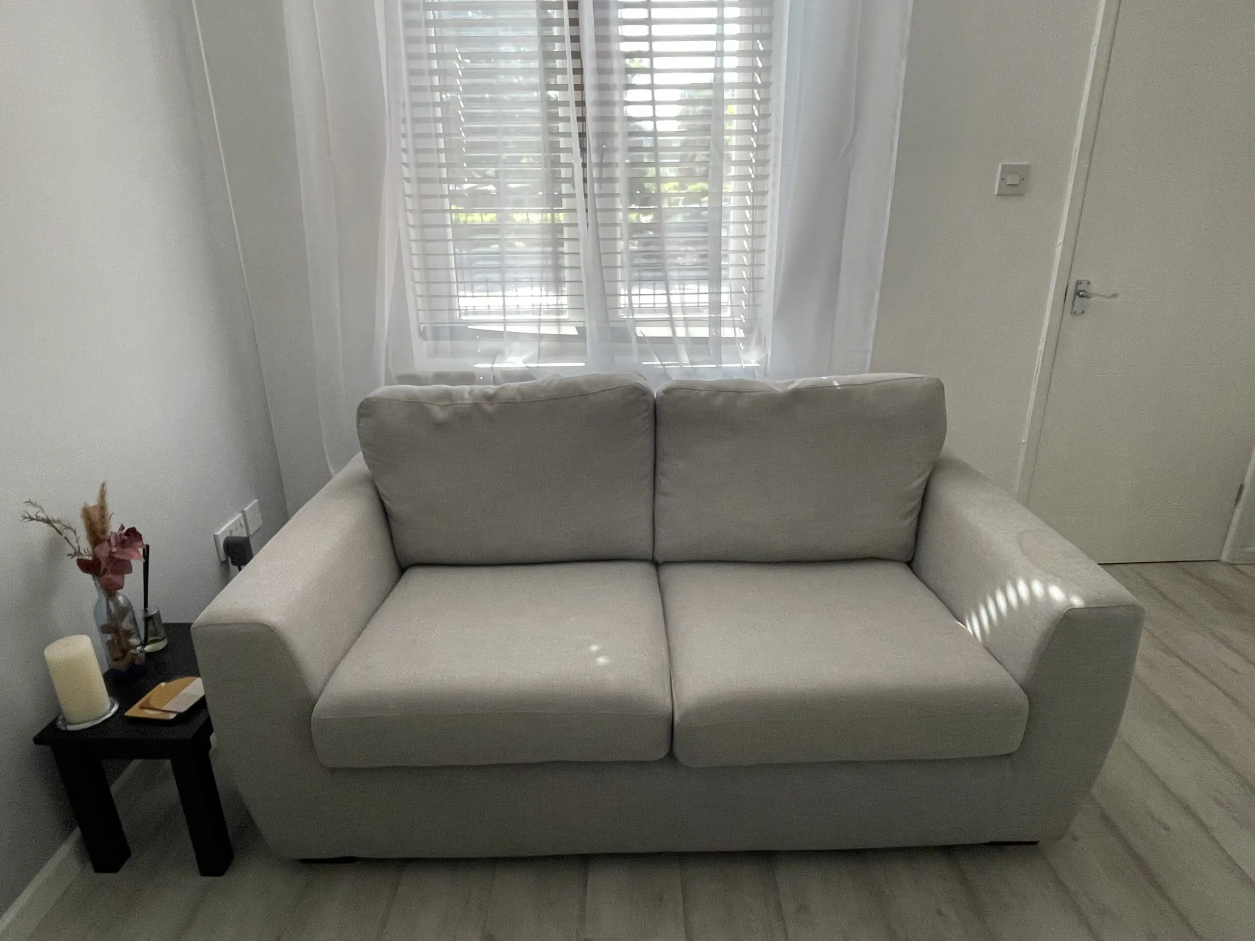 Large 2-seater, fabric sofa