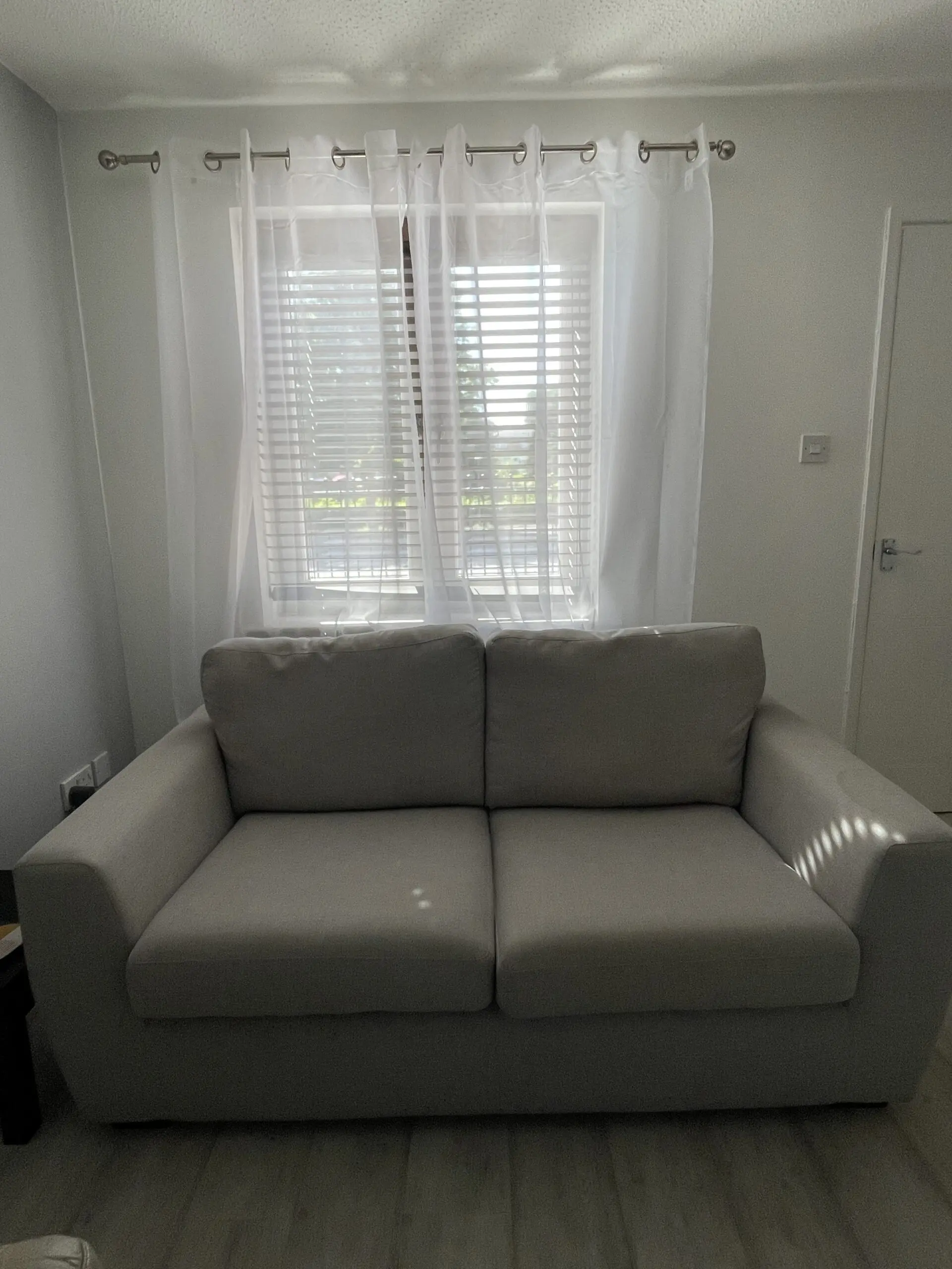 Large 2-seater, fabric sofa