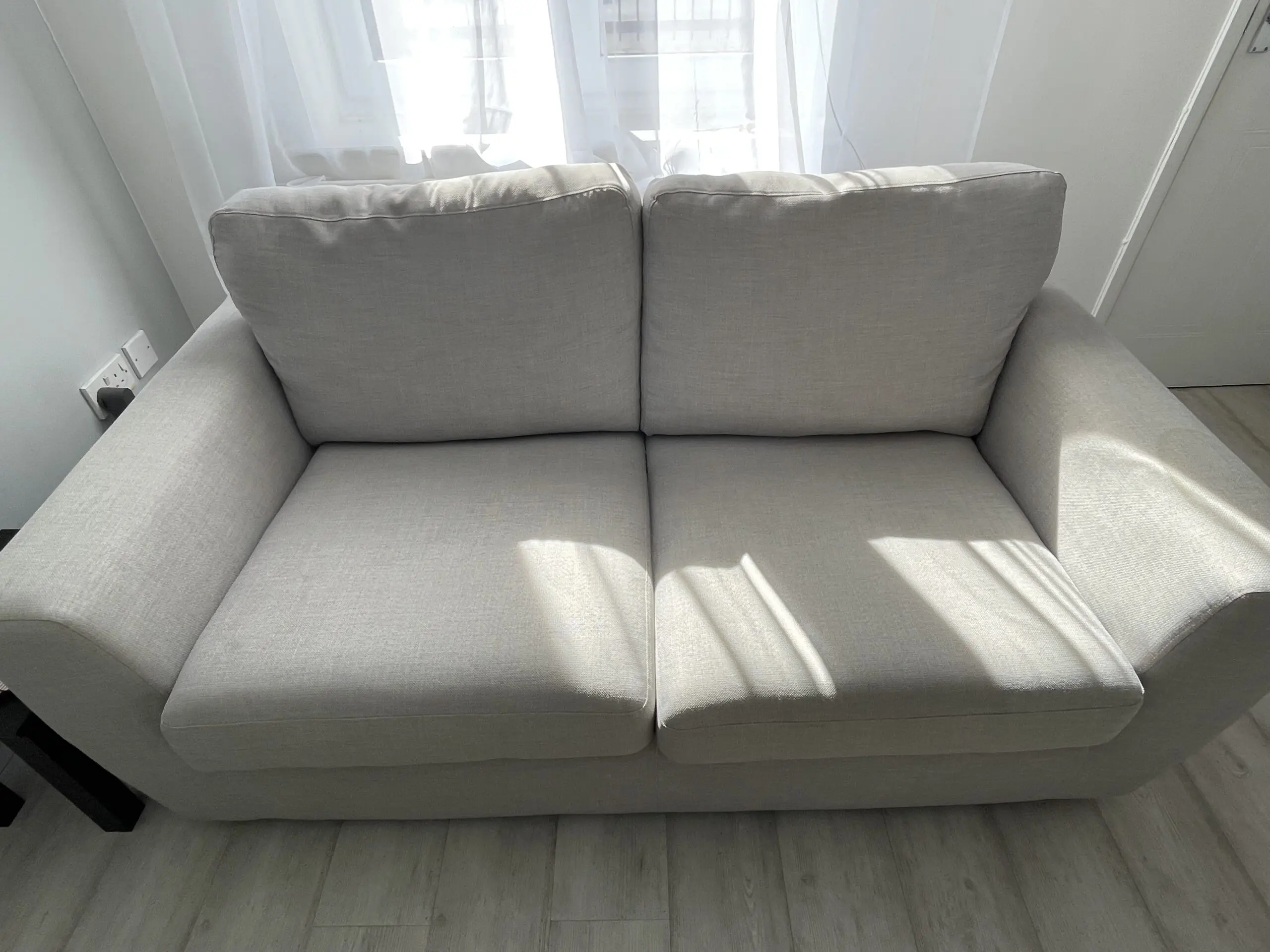 Large 2-seater, fabric sofa