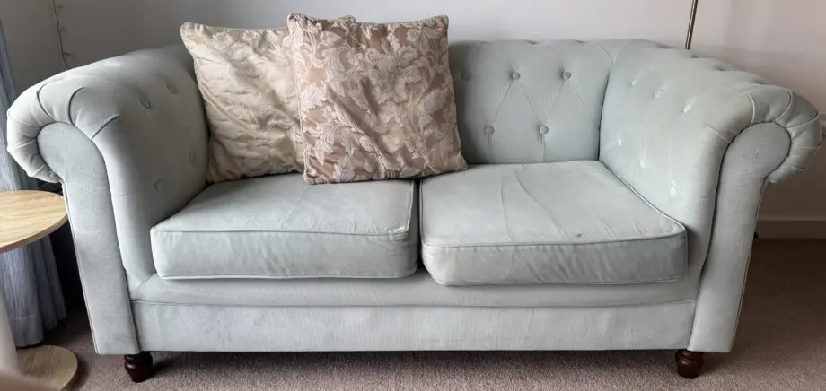 Chesterfield Sofa in Mint Green