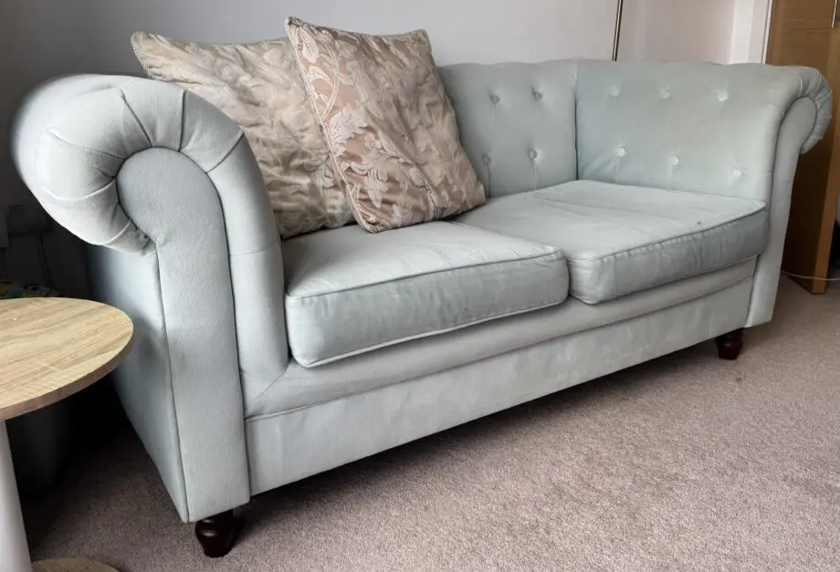 Chesterfield Sofa in Mint Green
