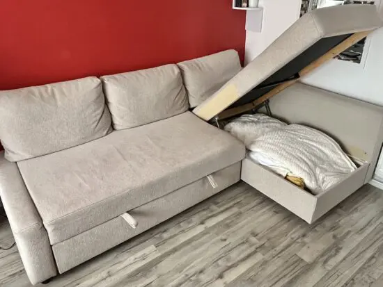 IKEA Friheten corner sofa bed with storage