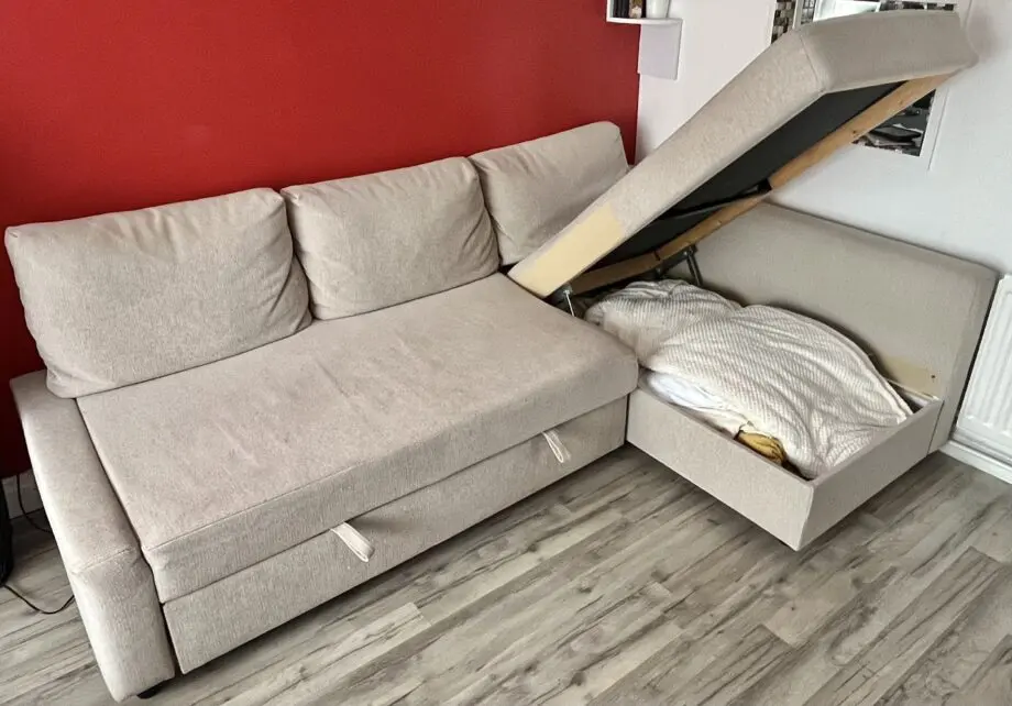 IKEA Friheten corner sofa bed with storage