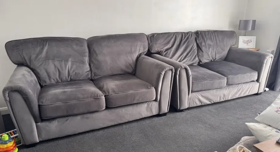 2 Double Charcoal Sofas