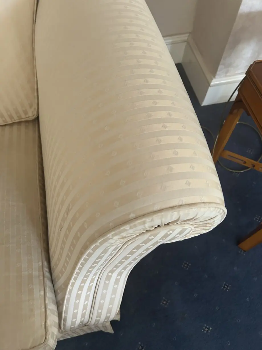 Duresta cream ivory fabric sofa