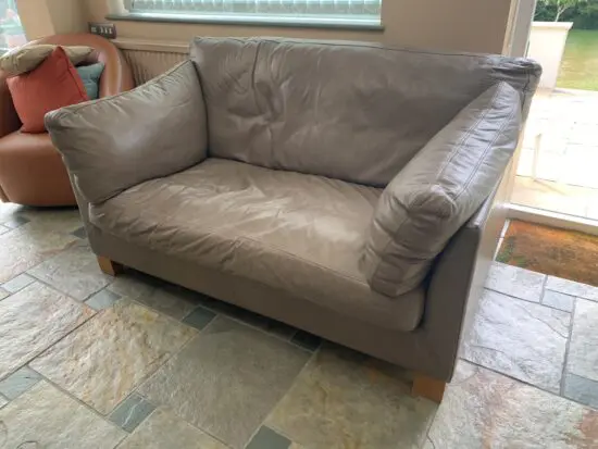 John Lewis 2 seater leather sofa