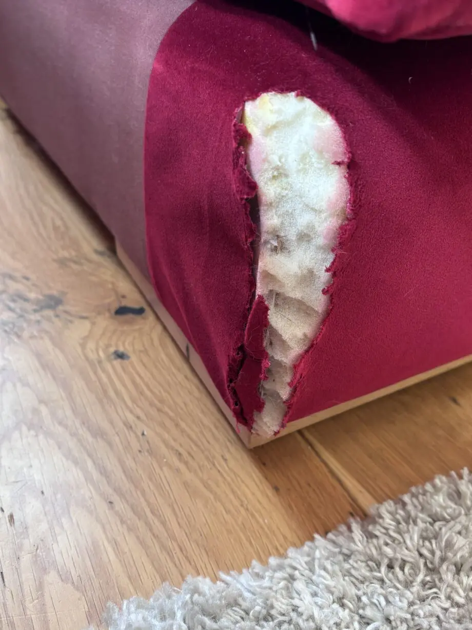 Darlings Of Chelsea Red Velvet L Shaped Sofa