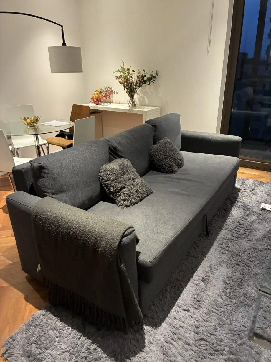 Navy blue 3 seater sofa bed