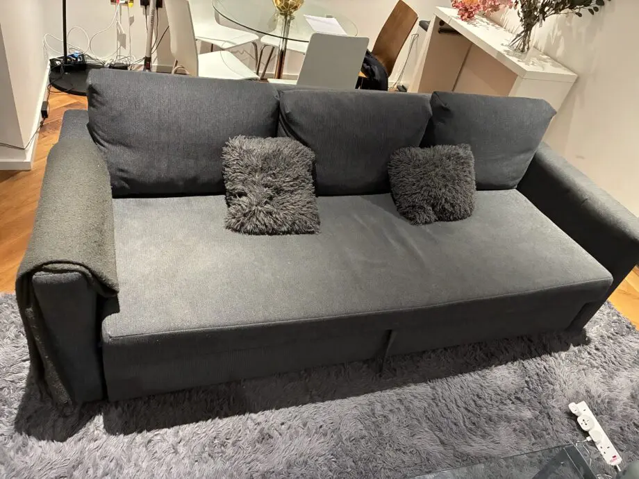 Navy blue 3 seater sofa bed