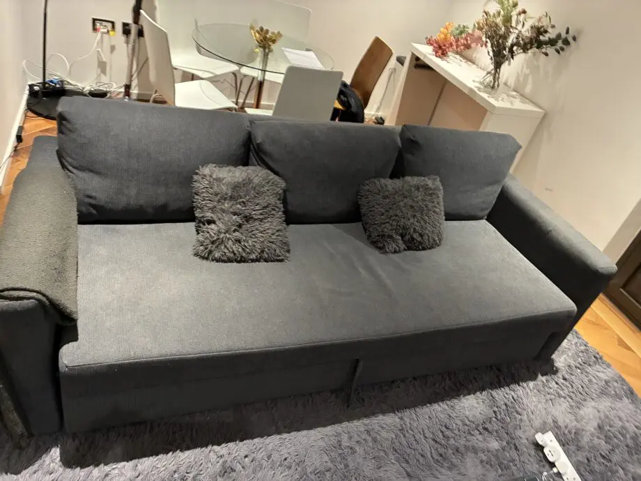Navy blue 3 seater sofa bed
