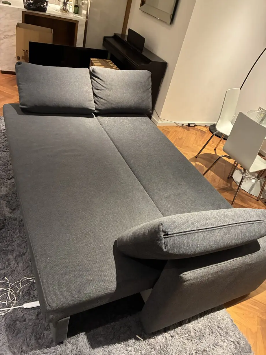 Navy blue 3 seater sofa bed