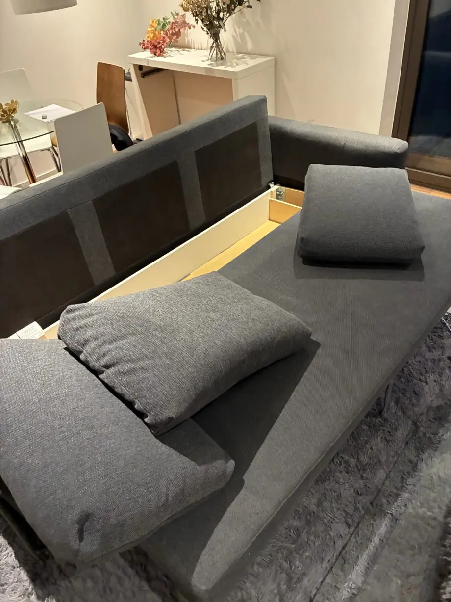 Navy blue 3 seater sofa bed