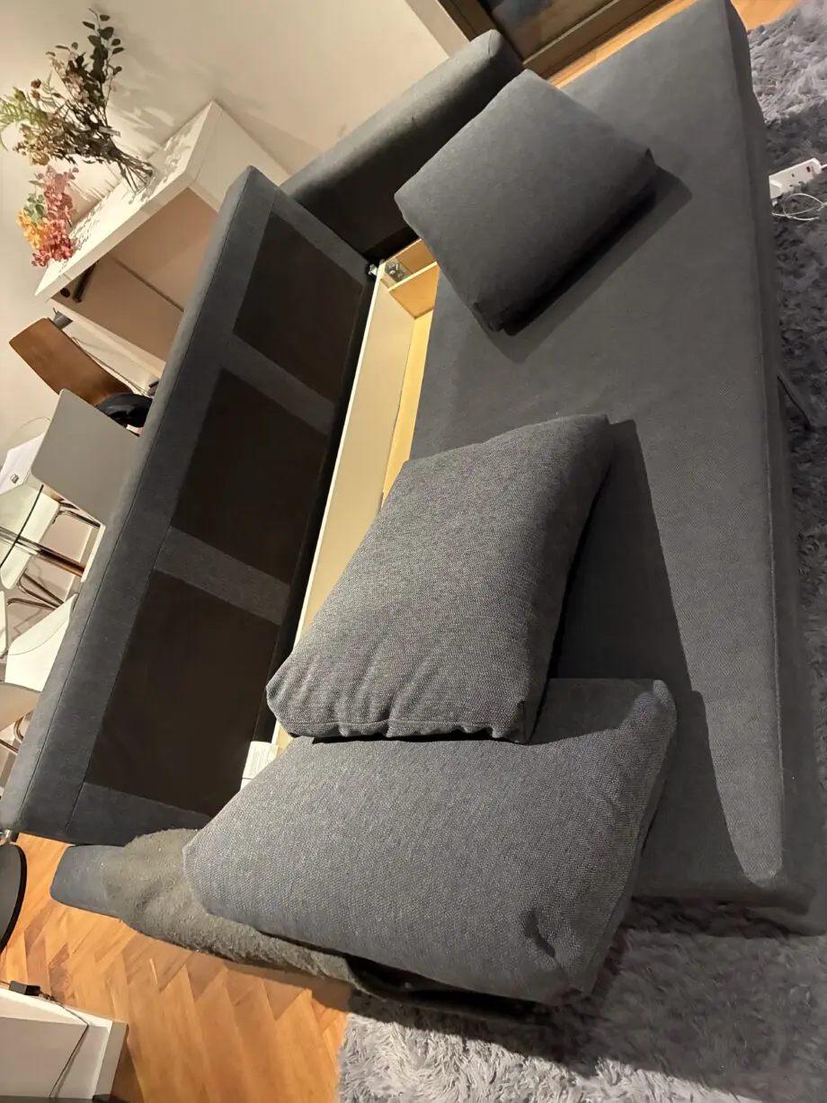 Navy blue 3 seater sofa bed
