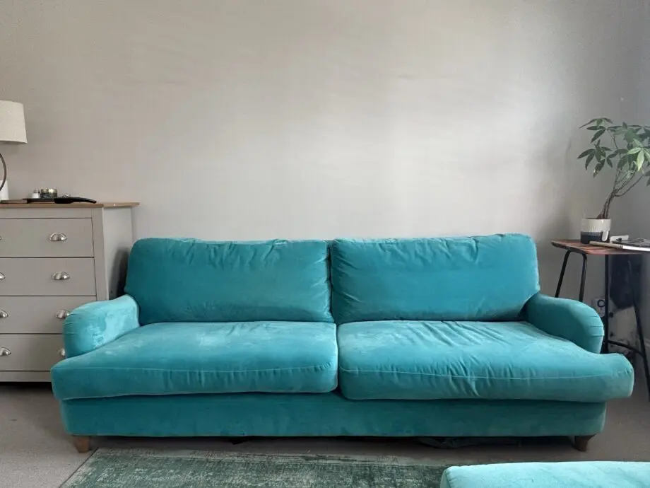 Loaf Sofa - Large Jonesy Sofa in Belize Cleve Velvet with Tall Legs