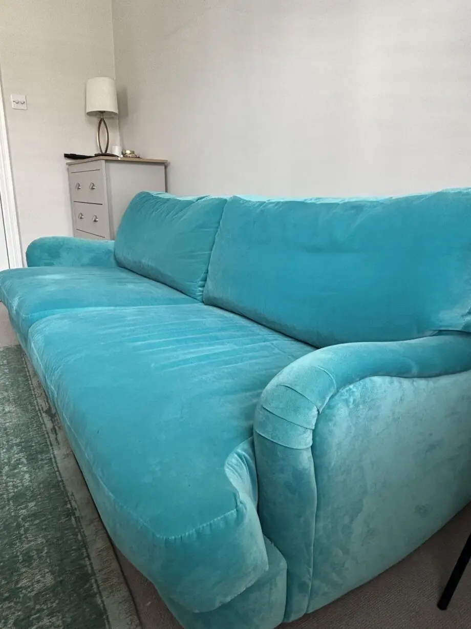 Loaf Sofa - Large Jonesy Sofa in Belize Cleve Velvet with Tall Legs