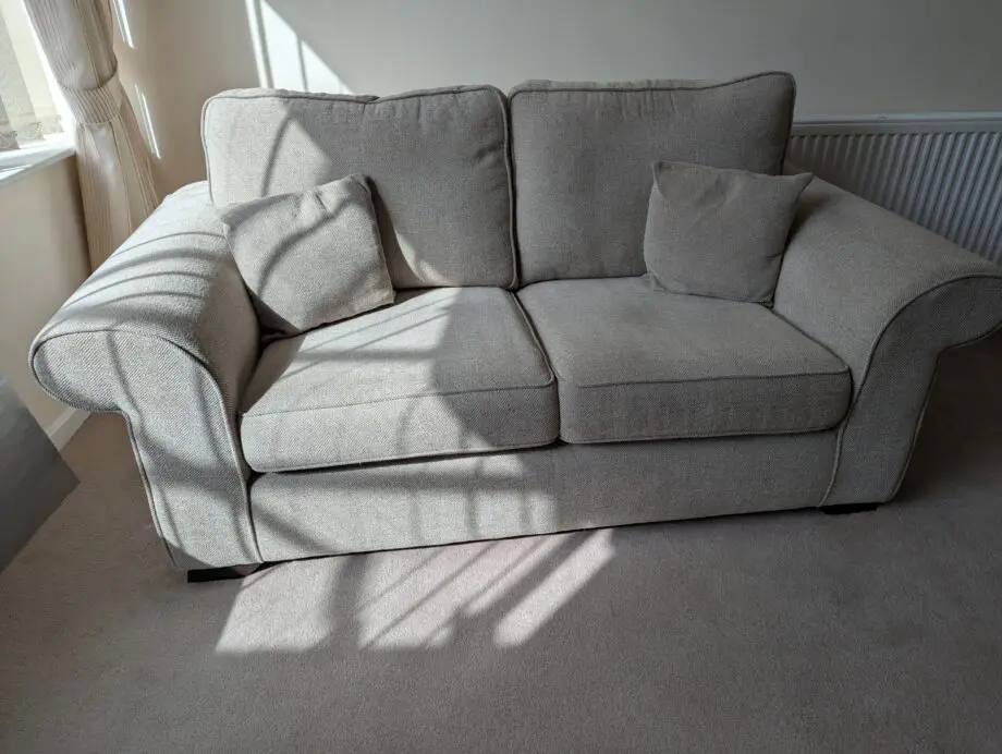 Sofology 2 seater plus chair and storage footstool