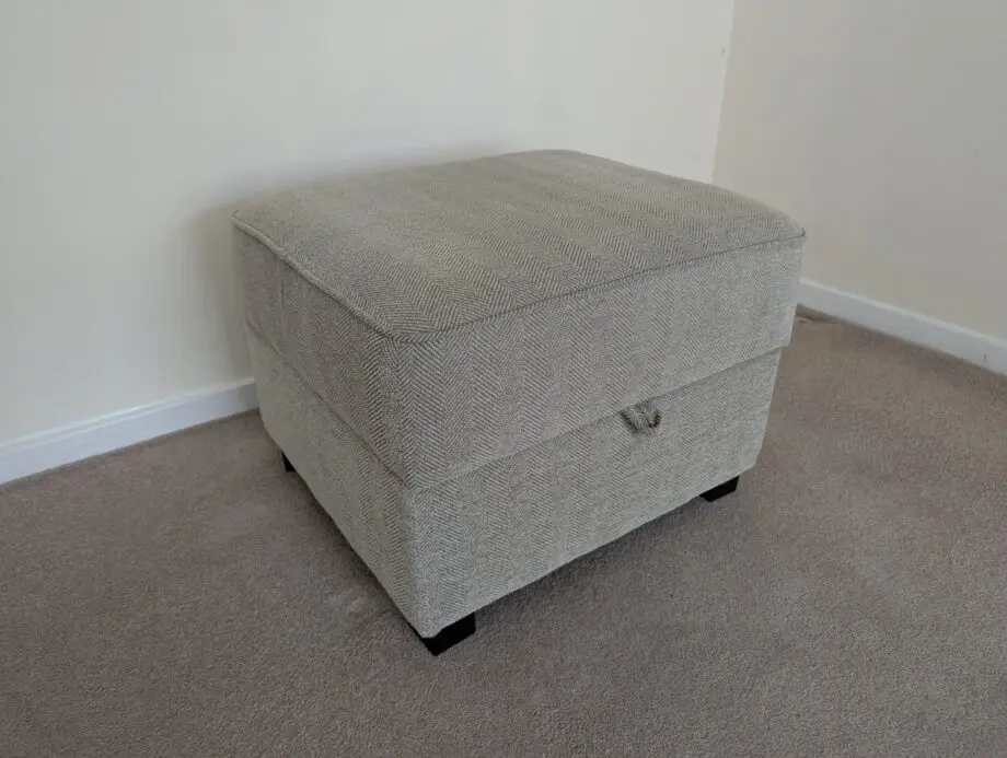 Sofology 2 seater plus chair and storage footstool