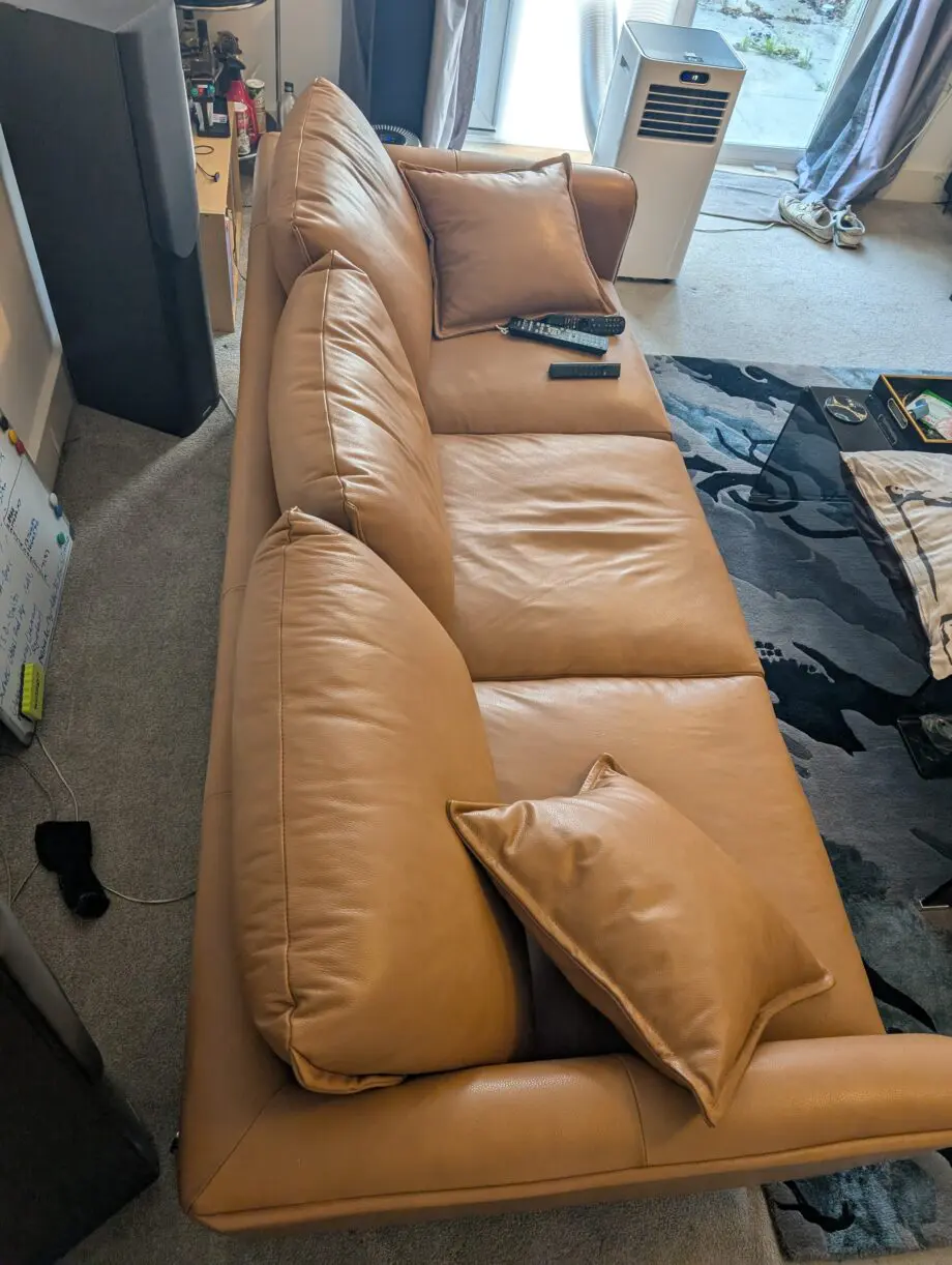 Valencia Jasper Leather Sofa
