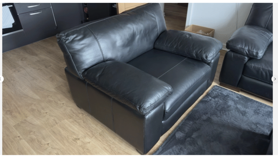 3-Seater Leather Sofa and Arm chair