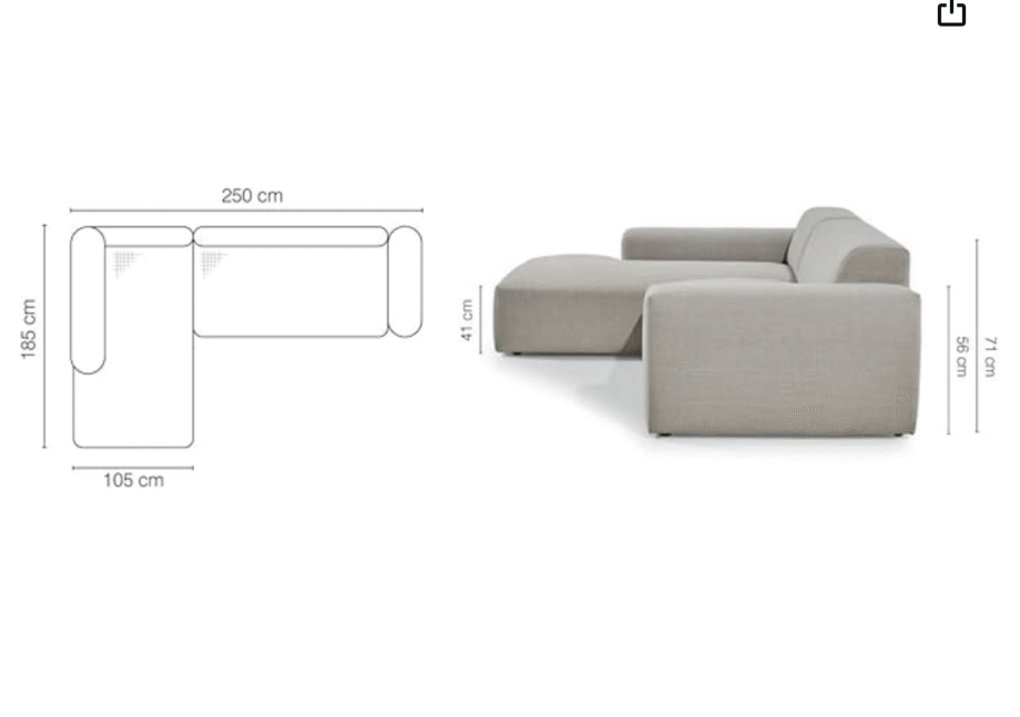 Corner Sofa Cream
