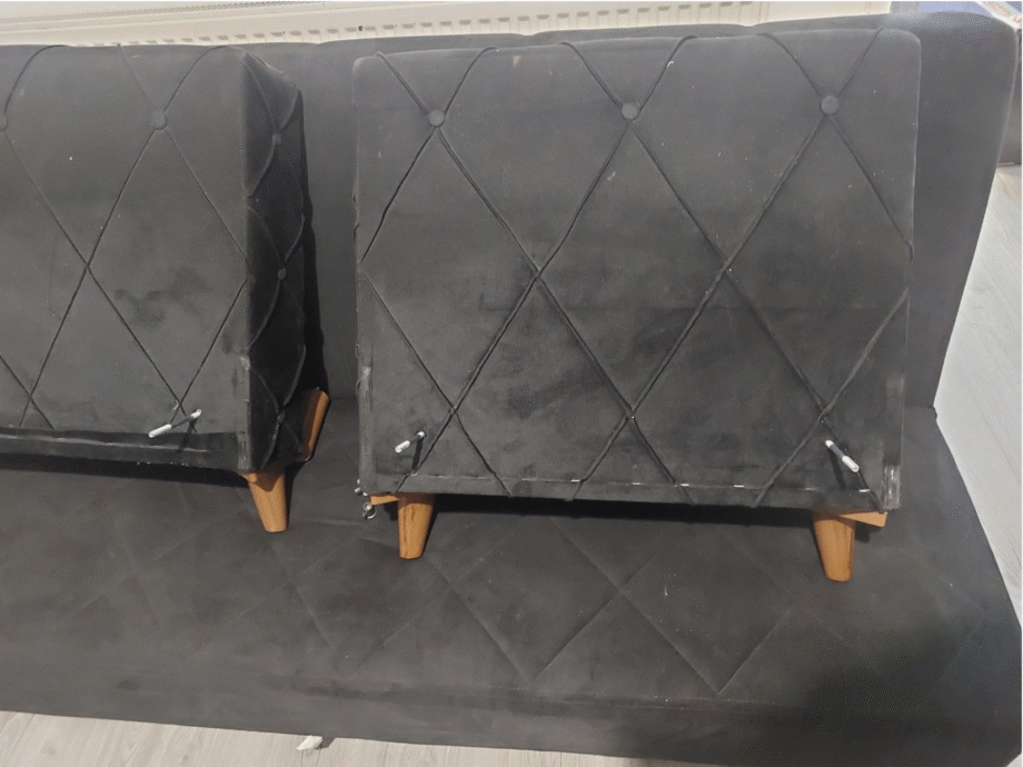 Black 3 Seater sofa bed with storage