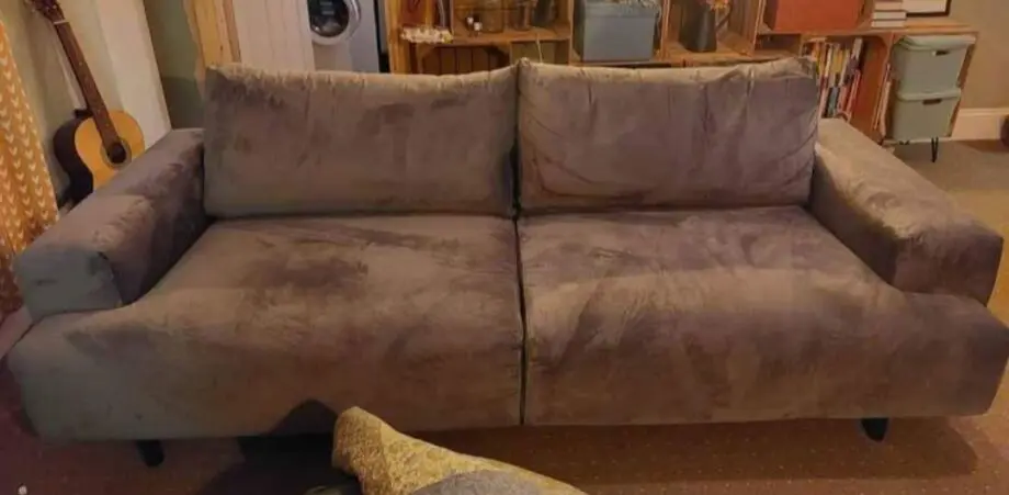 Stylish Grey velvet 3 seater sofa