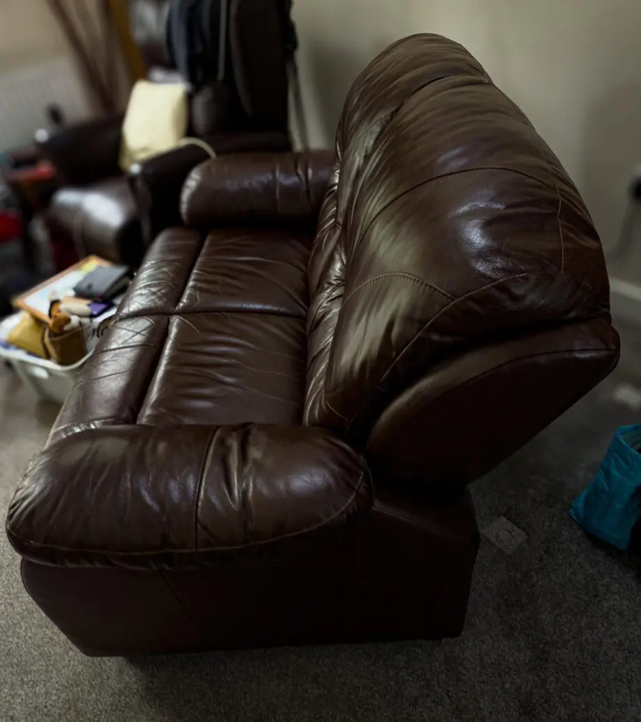 Harveys Brown leather 2 seater sofa