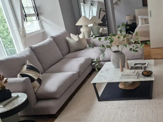 Camerich shale (grey) large L-shaped sofa with chaise