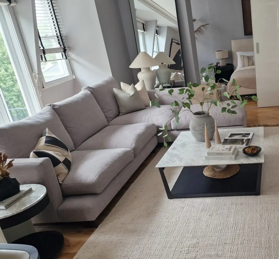 Camerich shale (grey) large L-shaped sofa with chaise