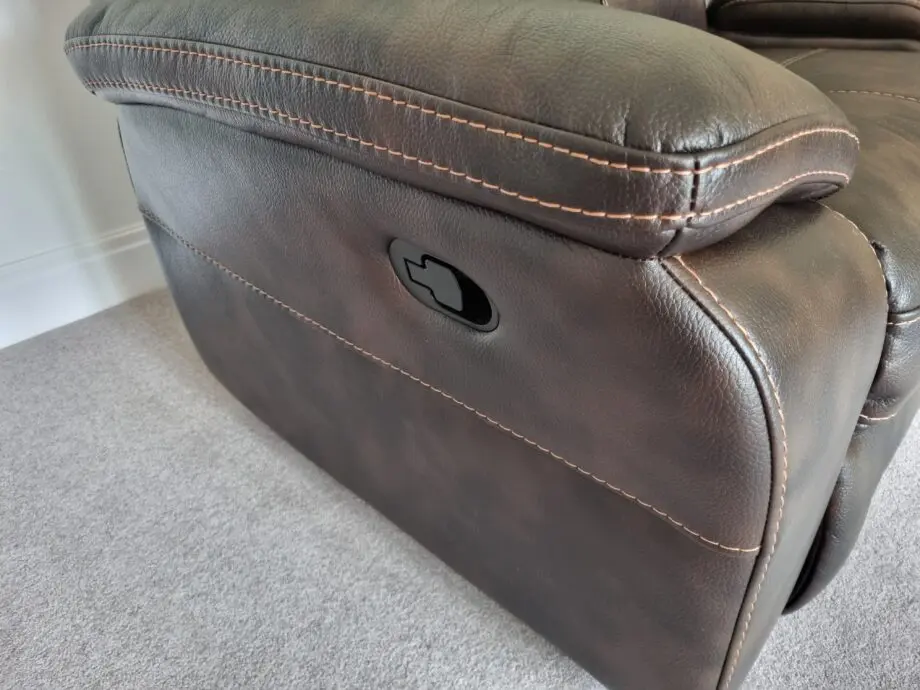 Brown leather Langdale corner sofa