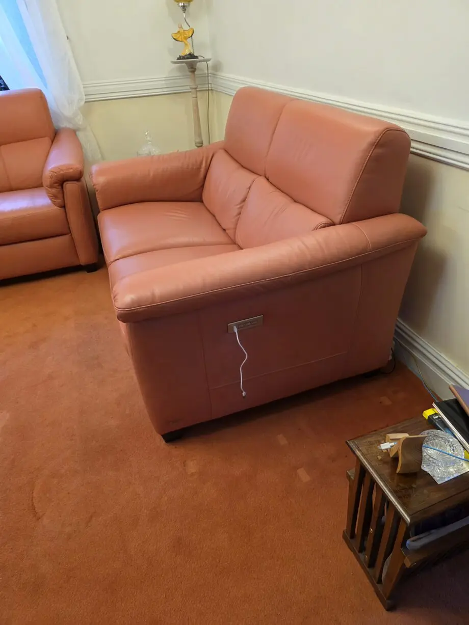 Natuzzi Coral Astuzzia Leather Sofas (2)