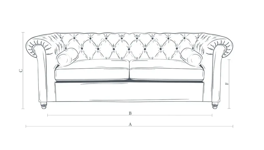 Willow & Hall The Haxton 3 seater sofa bed