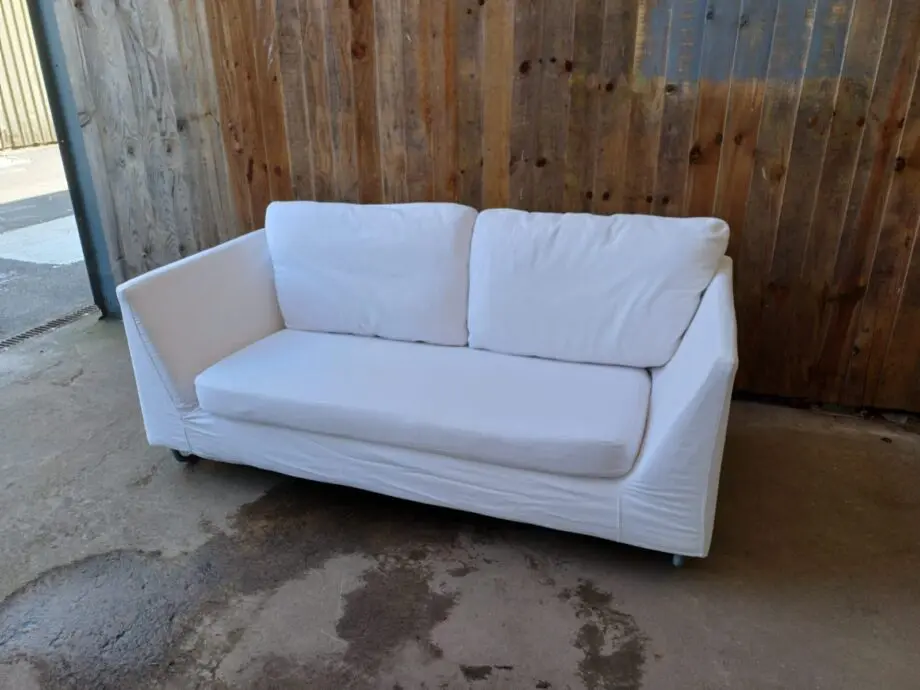 IKEA 2 Seater White Cotton Sofa #109