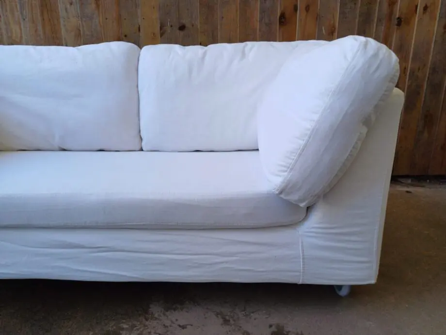 IKEA 2 Seater White Cotton Sofa #109